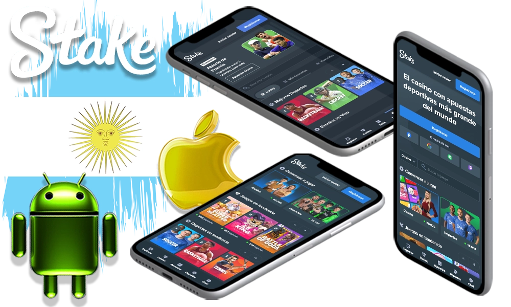 Aplicación móvil Stake Argentina